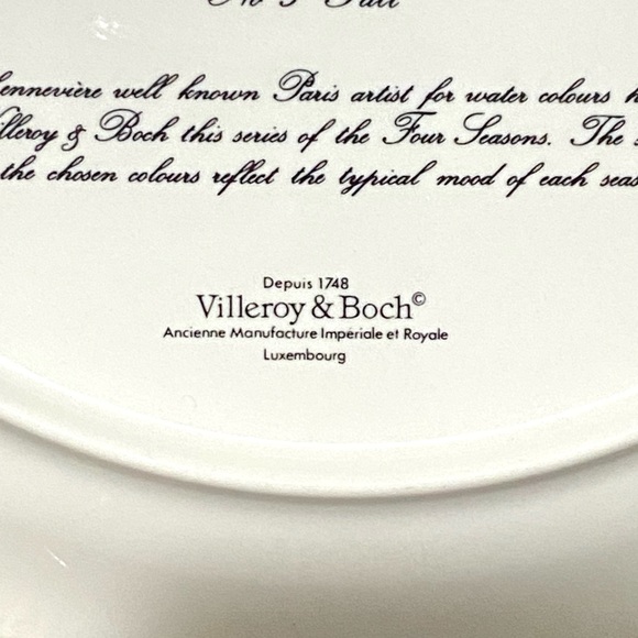Villeroy & Boch Romantic Seasons No 3 “Fall” decorative wall plate - Picture 6 of 8